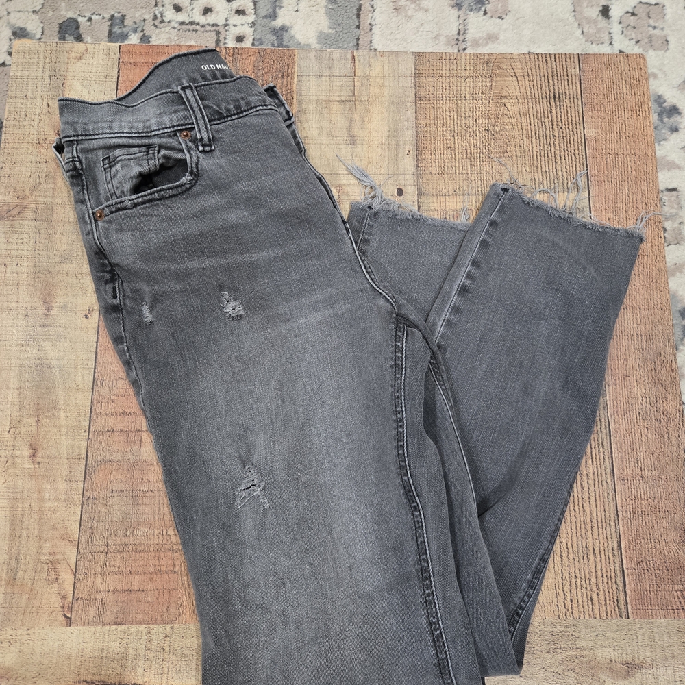 Old Navy Charcoal Boyfriend Ankle Jeans- 2 Tall
